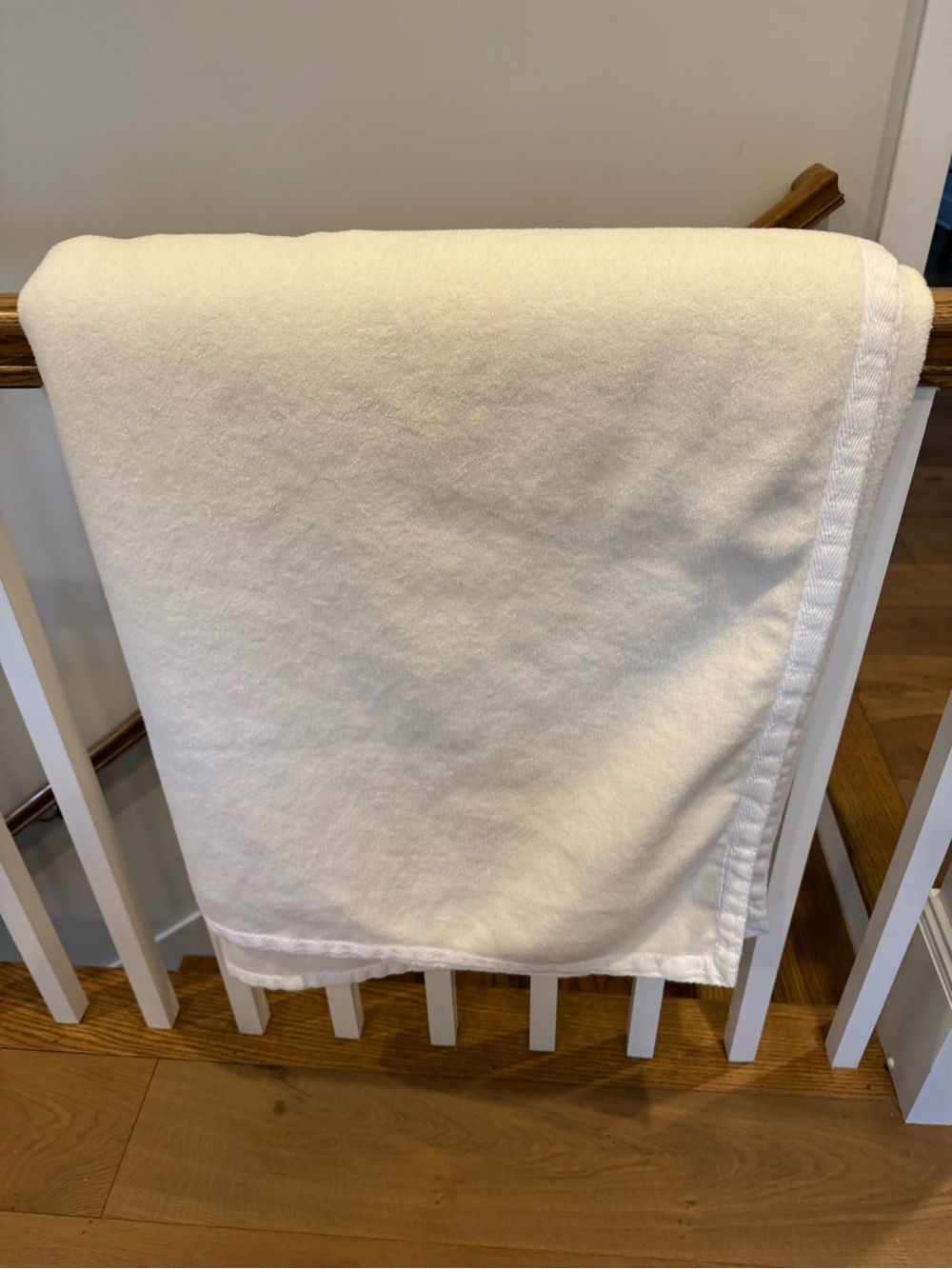 Pottery Barn Ivory Plush Blanket King 108x96 100% Cotton, Thick